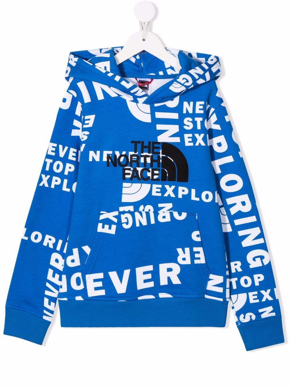 фото The north face kids slogan-print embroidered logo hoodie