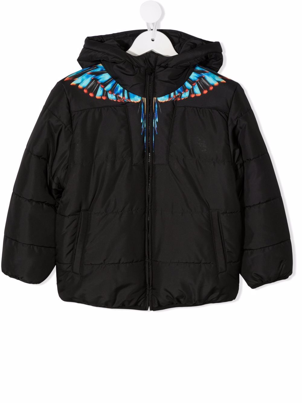 фото Marcelo burlon county of milan kids пуховик с принтом wings