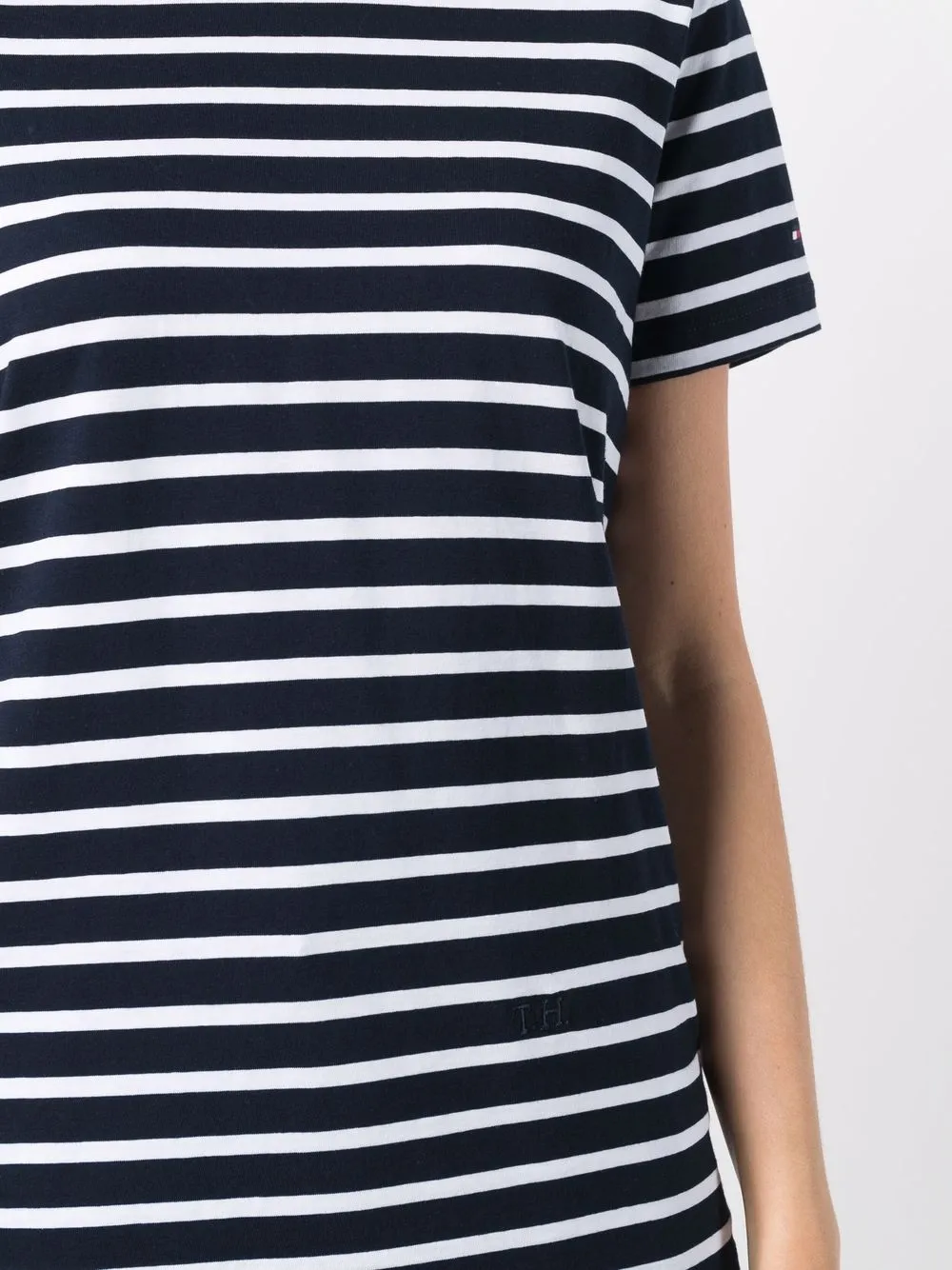 фото Tommy hilfiger полосатая футболка из органического хлопка