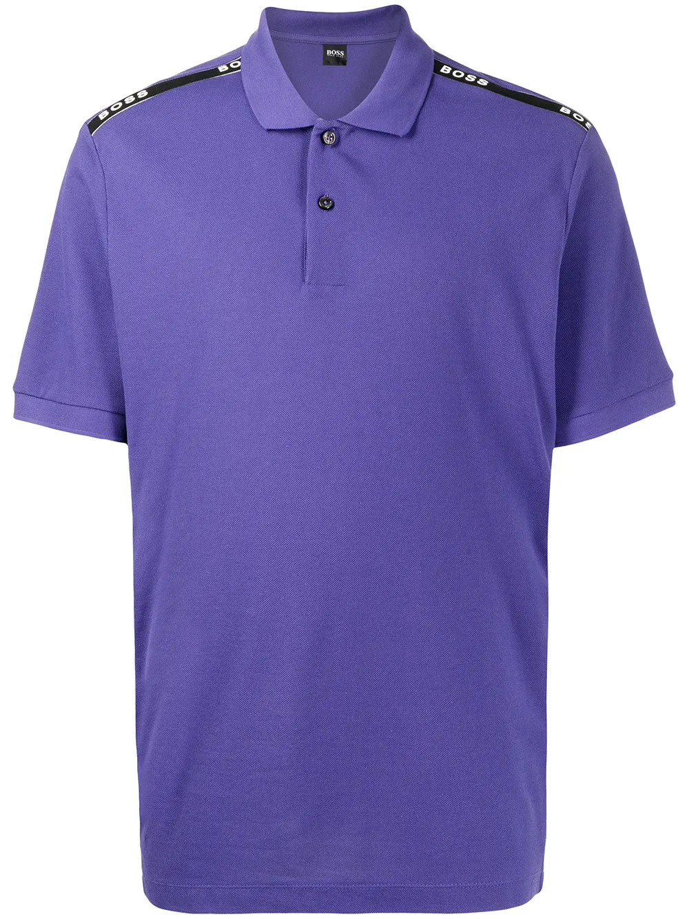 

BOSS logo-tape polo shirt - Purple