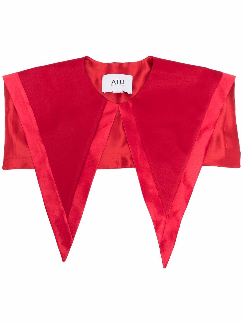 фото Atu body couture satin-trimmed chelsea collar