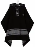 Moncler Enfant TEEN hooded cape coat - Black