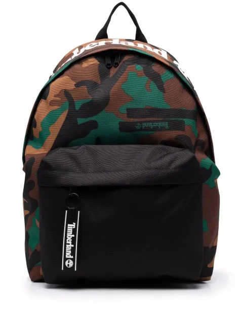 Timberland Mochila com logo e padronagem camuflada