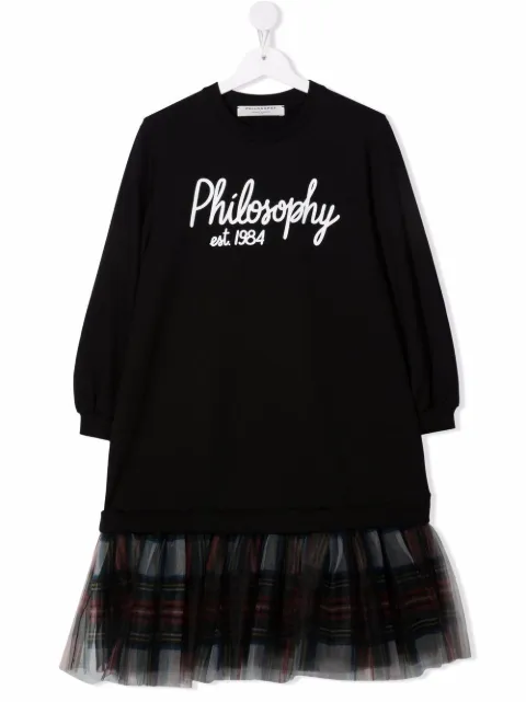 Philosophy Di Lorenzo Serafini Kids TEEN logo-print sweatshirt dress