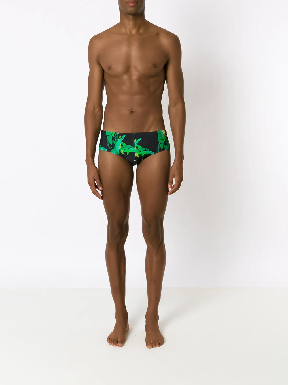Amir Slama leaf-print swimming trunks | Swimming Trunks | Image 2