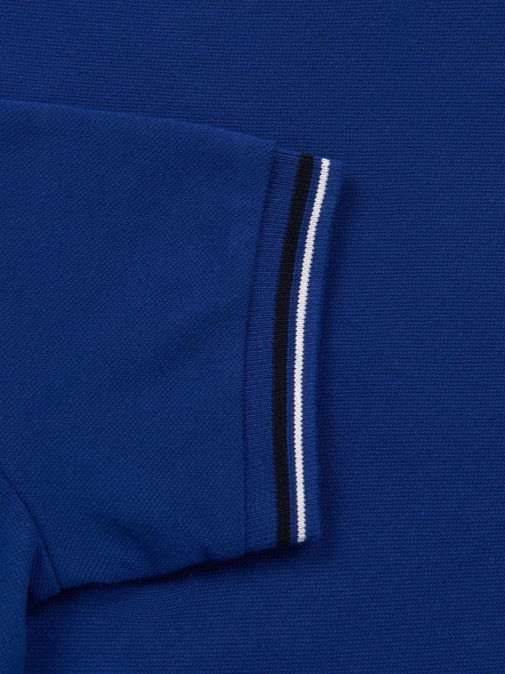 Shop Emporio Armani Logo-print Long-sleeve T-shirt In Blue