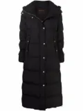 Moorer padded funnel-neck coat - Black