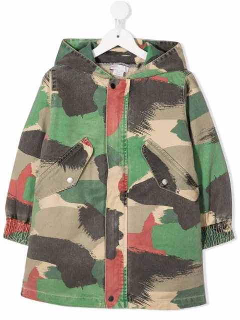 Stella McCartney Kids camouflage-print coat