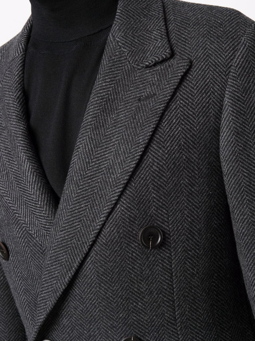 фото Canali двубортное шерстяное пальто