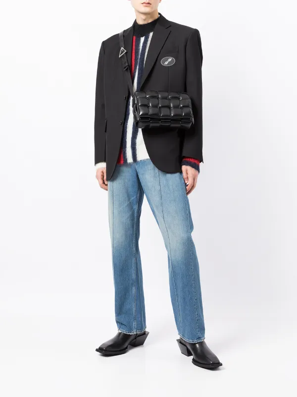 We11done Oversized Suit logo-patch Blazer | Black | FARFETCH