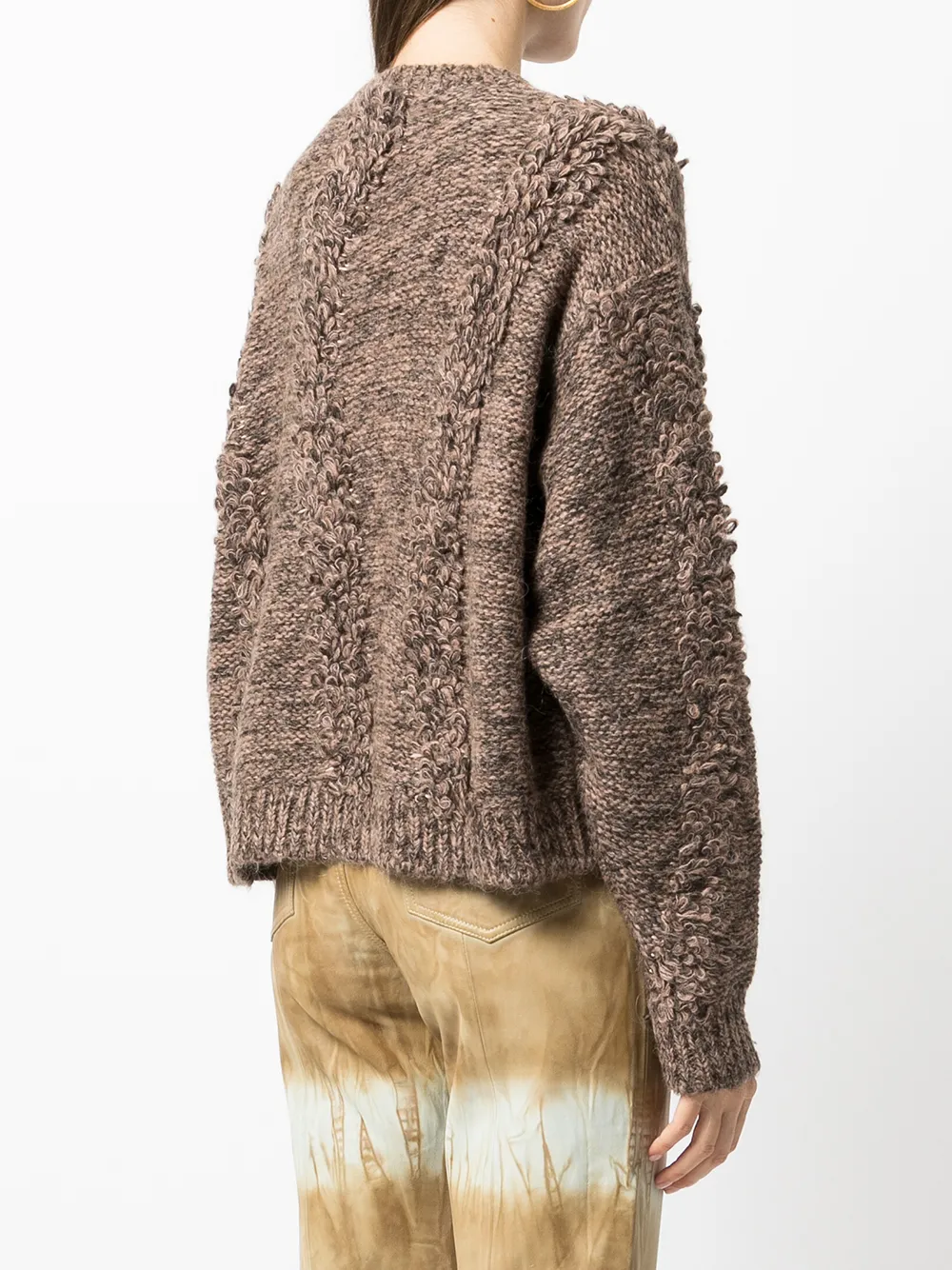 REMAIN loop-stitch knitted jumper Коричневый RM623 17288915