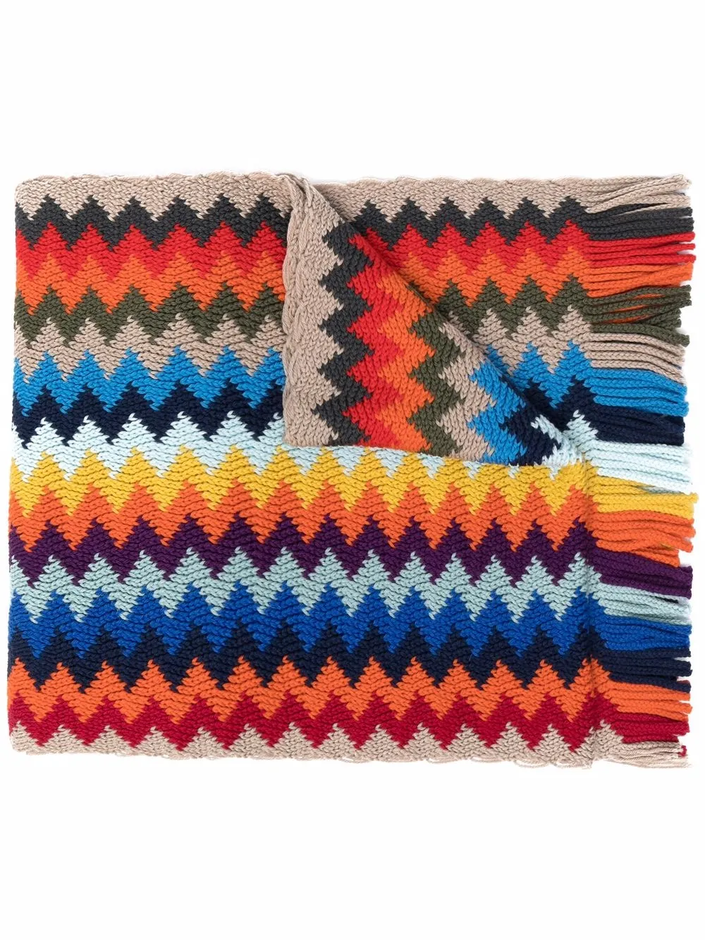 Missoni шарф с бахромой и узором зигзаг 29610₽