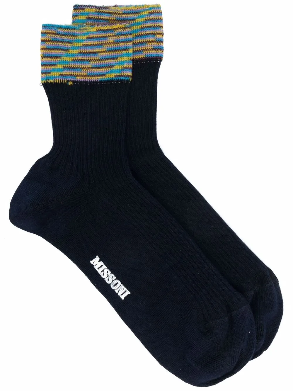 

Missoni calcetines con ribetes en contraste - Negro