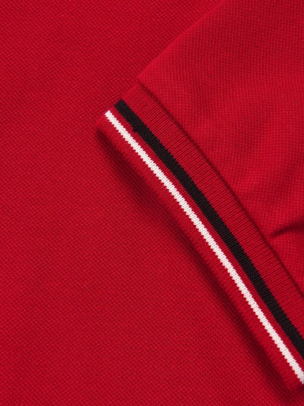 Shop Emporio Armani Logo-print Cotton Polo Shirt In Red