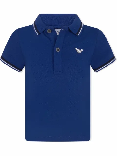 Emporio Armani Kids logo-print cotton polo shirt