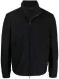 Emporio Armani stowaway-hood zip-up blouson - Black
