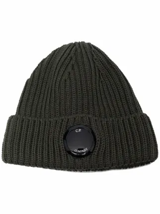logo-patch ribbed-knit Beanie - Farfetch