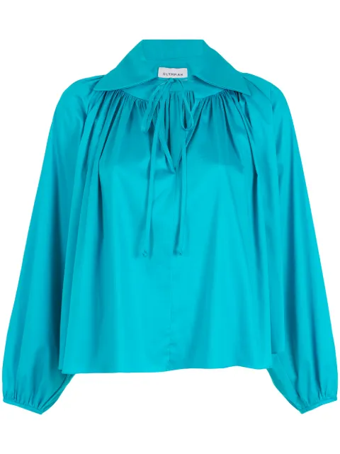 Olympiah gathered-detail long-sleeved blouse