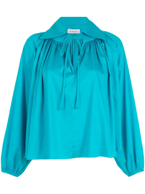 Olympiah blouse à fronces - Bleu - Olympiah - Modalova