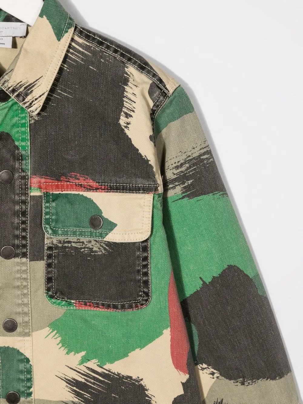 Stella Mccartney Camouflage-print Shirt In Green
