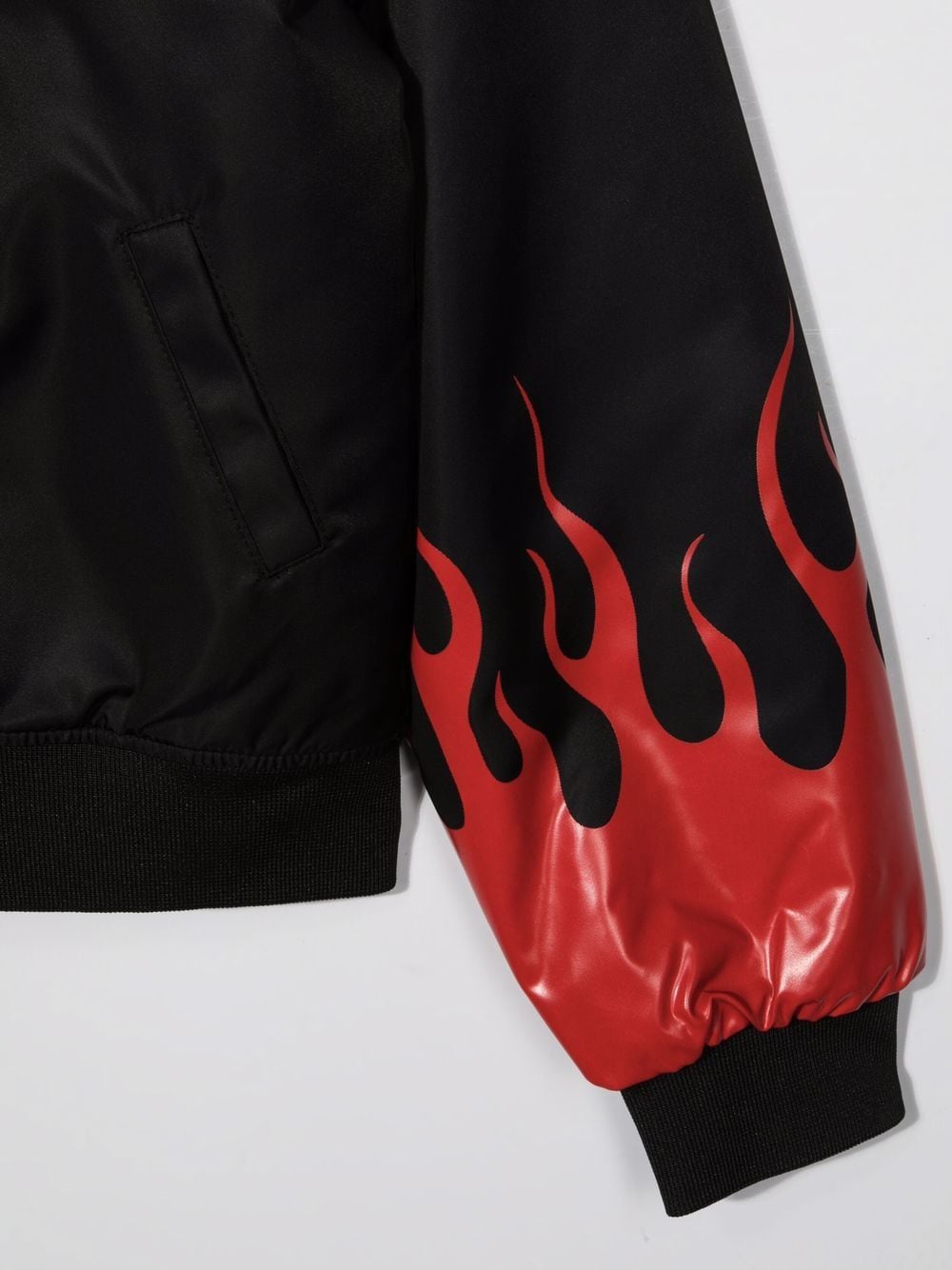 фото Vision of super kids teen flame-print bomber jacket