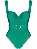 Noire Swimwear belted one-piece swimsuit - Green