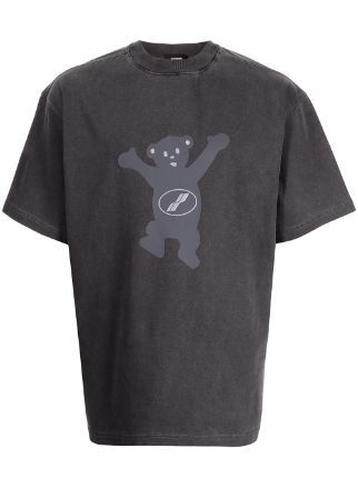 Shop We11done Teddy logo-print short-sleeve T-shirt with Express 