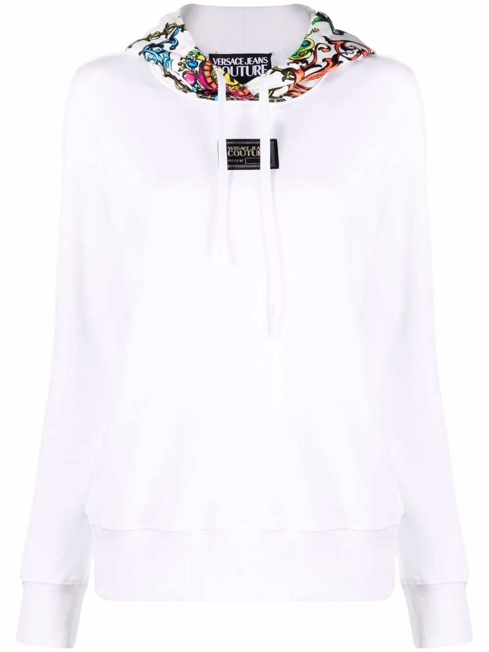 

Versace Jeans Couture sudadera con capucha en contraste - Blanco