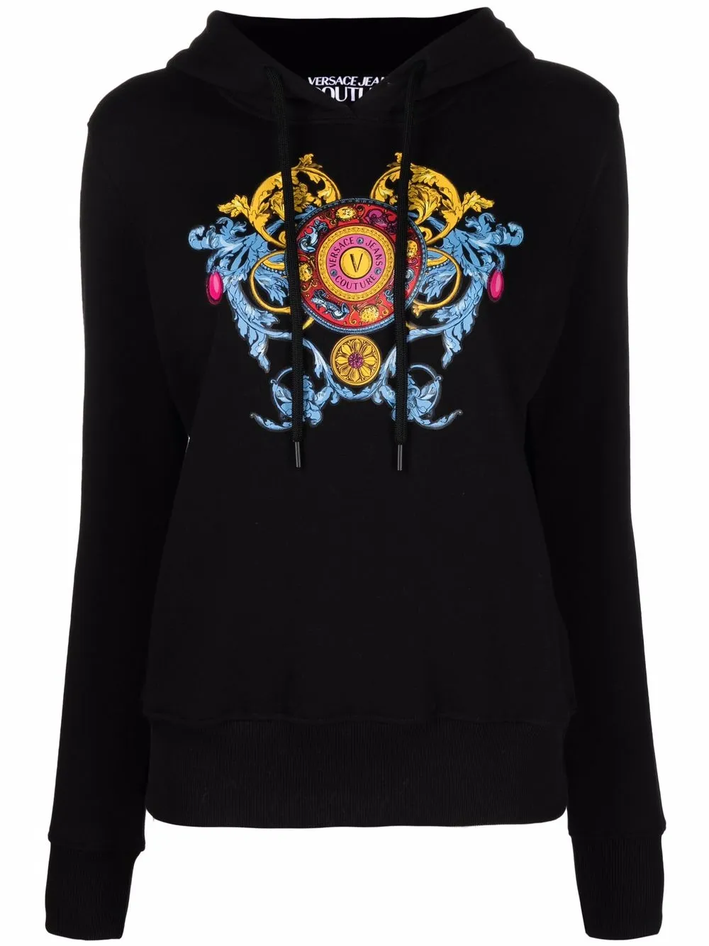 

Versace Jeans Couture hoodie con logo estampado - Negro