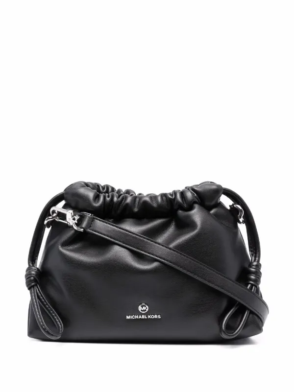 MICHAEL KORS bauletto nero in pelle con tracolla e catena oro - Borse Last  Minute