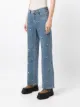 SJYP pearl detail straight leg jeans