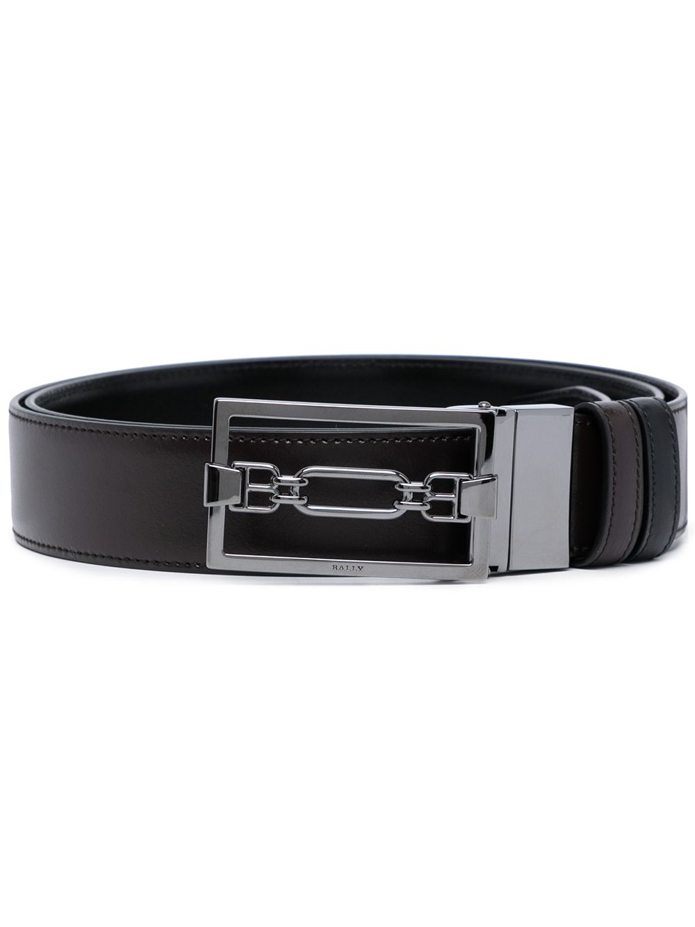 Bally leather discount plaque belt