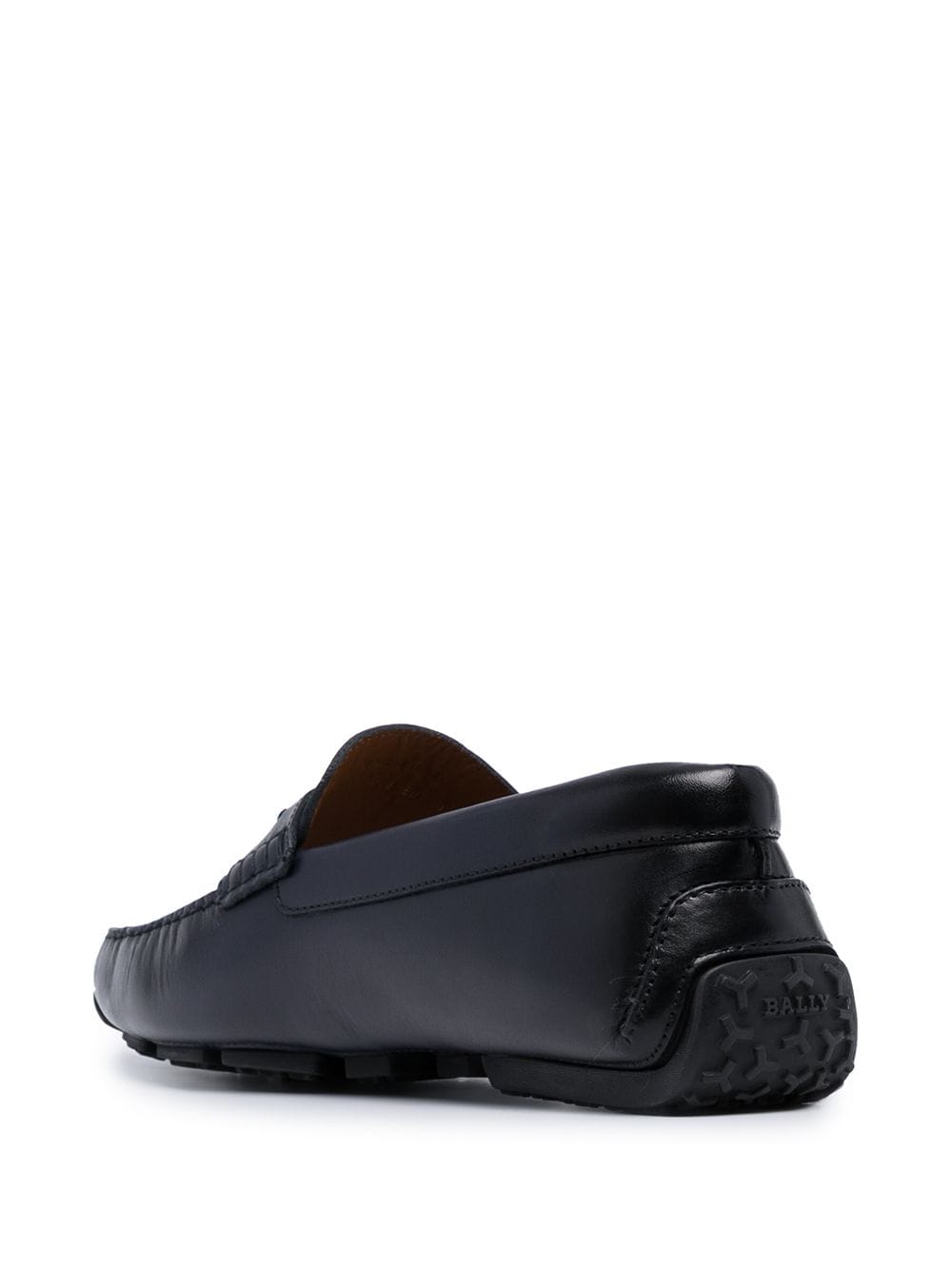 Shop Bally Logo Slip-on Loafers In Blau