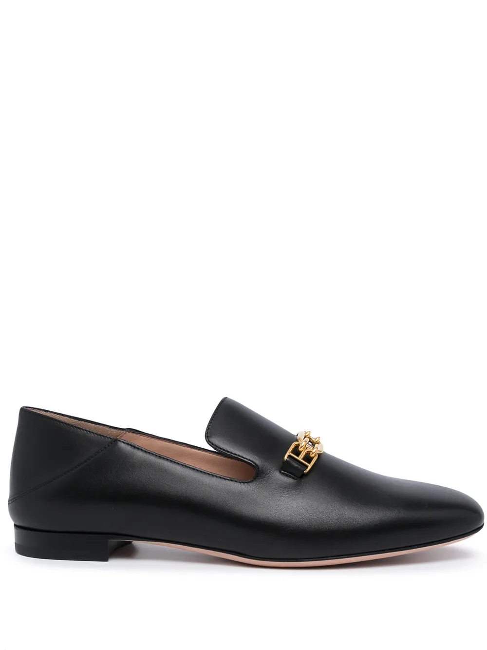 

Bally mocasines con placa del logo - Negro