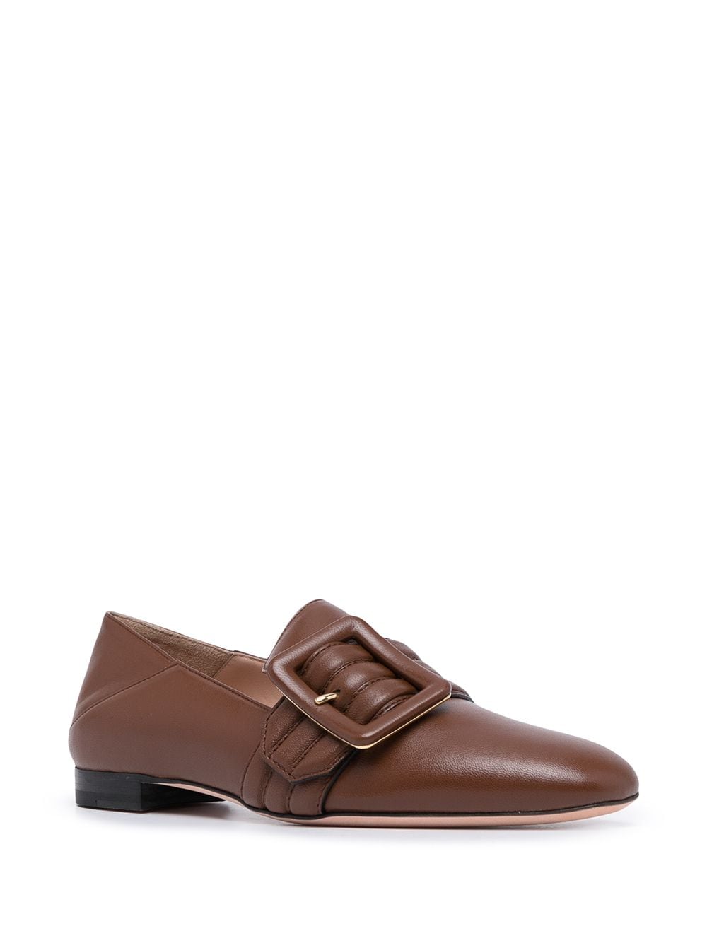 Shop Bally Buckle-detail Loafers In Braun