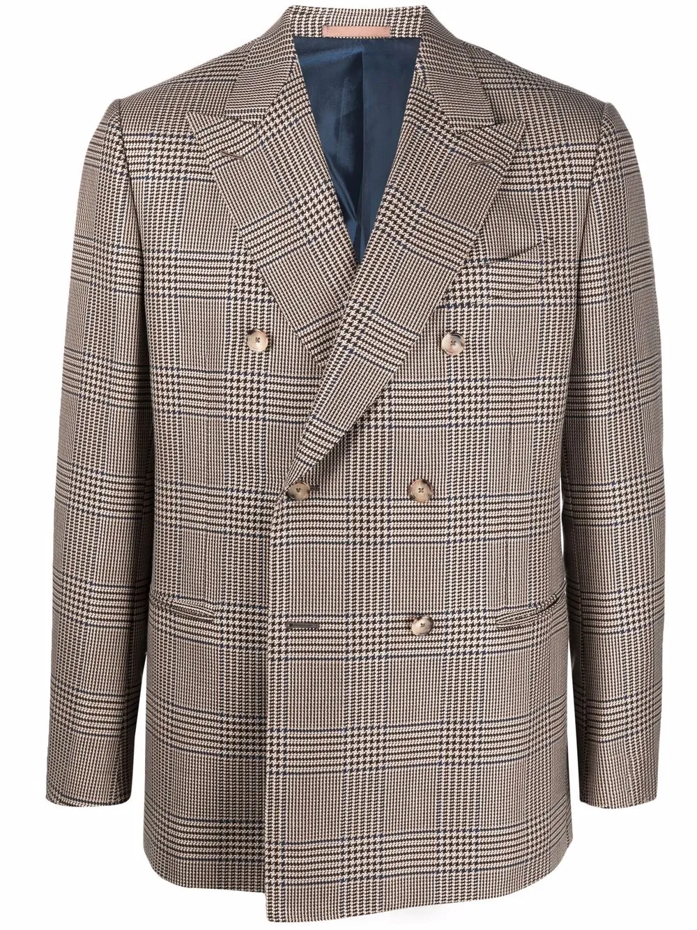 Caruso двубортный пиджак в клетку