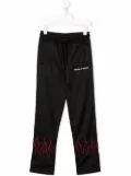 Vision Of Super Kids flame-trim straight joggers - Black