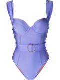 Noire Swimwear belted one piece swimsuit - Purple