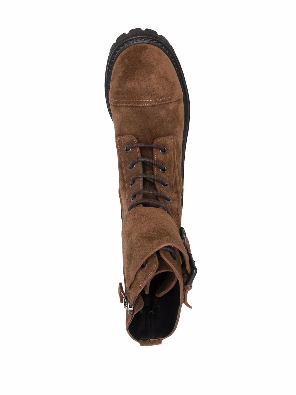 Shop Del Carlo Ankle Lace-up Boots In Brown