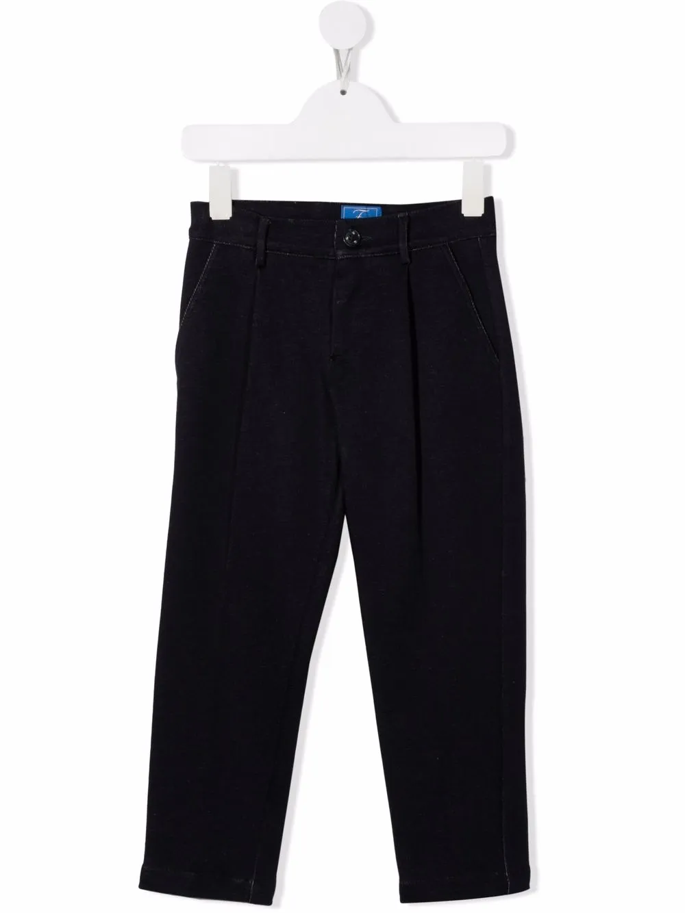 

Fay Kids invert-pleat straight-leg trousers - Blue