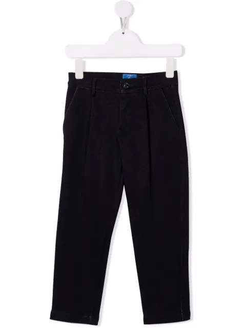 Fay Kids invert-pleat straight-leg trousers
