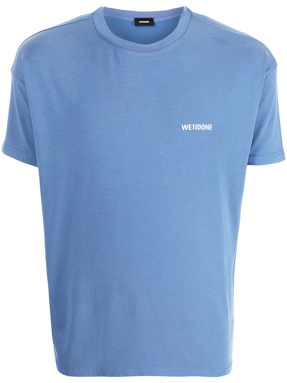 

We11done oversized logo-print jersey T-shirt - Blue