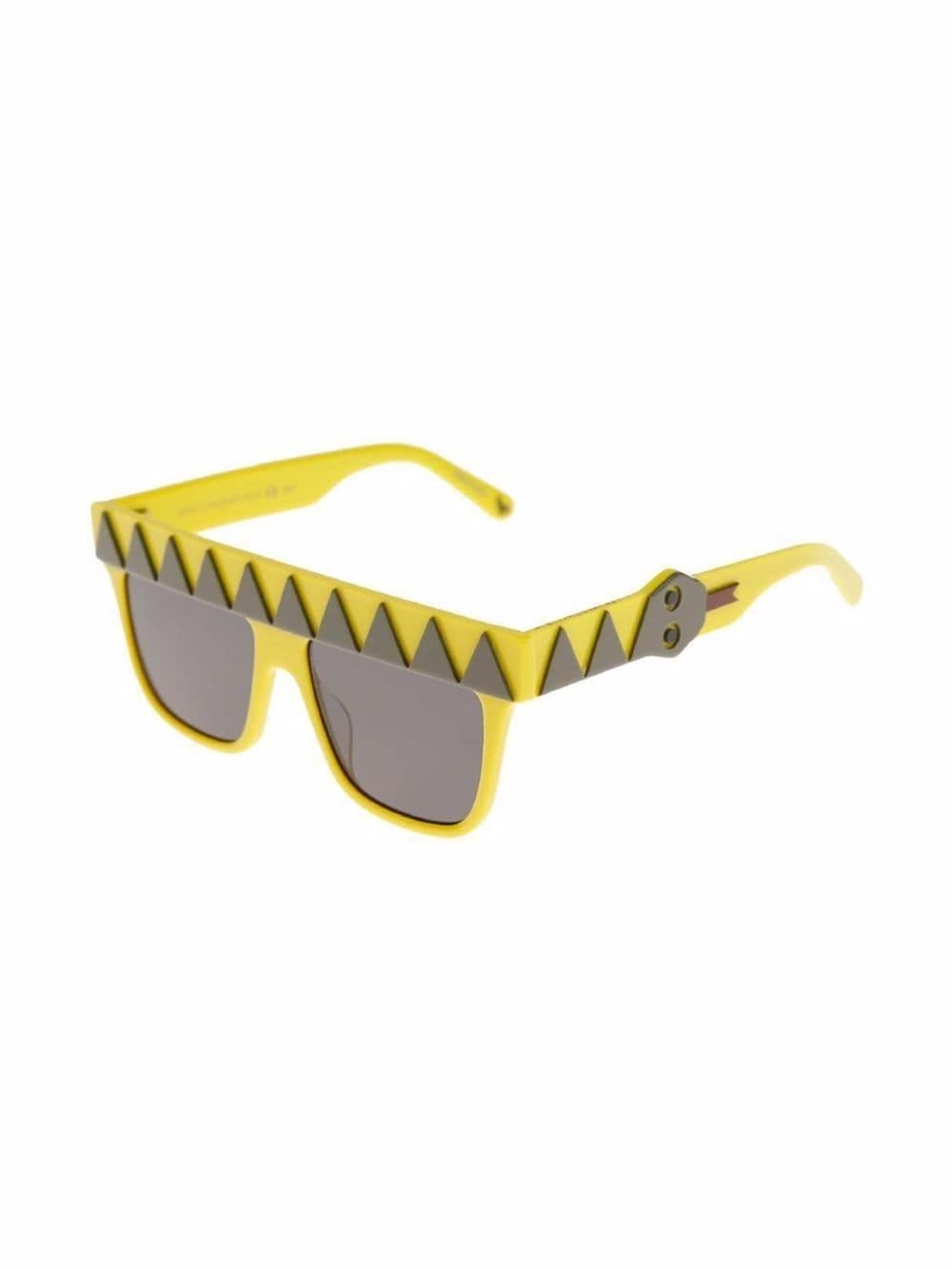 Shop Stella Mccartney Square-frame Appliqué Sunglasses In Black