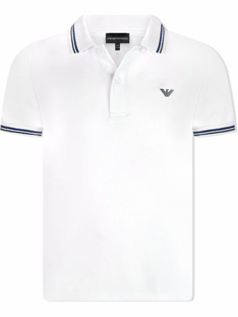 Emporio Armani Kids logo-print cotton polo shirt