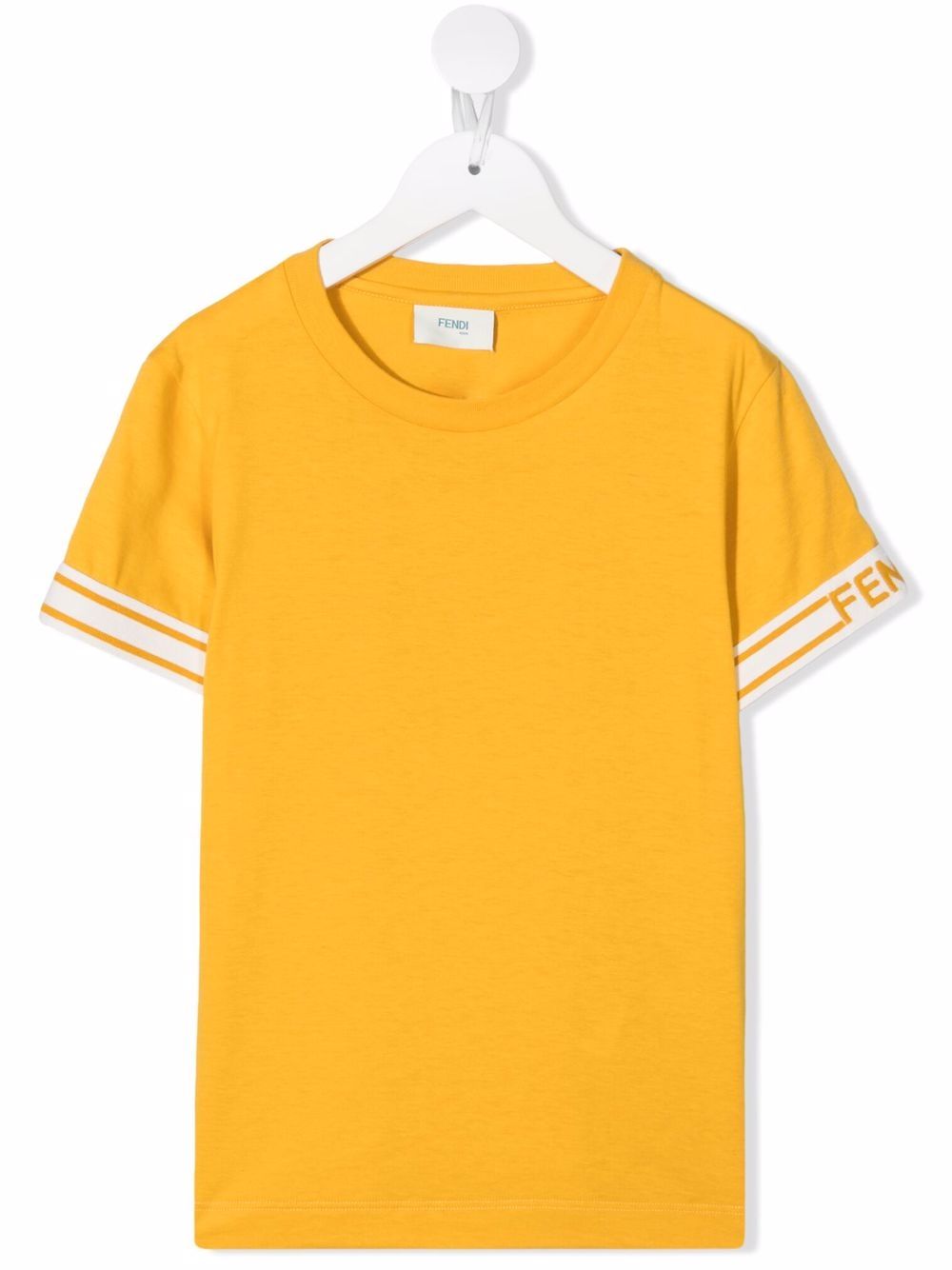 фото Fendi kids logo sleeve-trim t-shirt