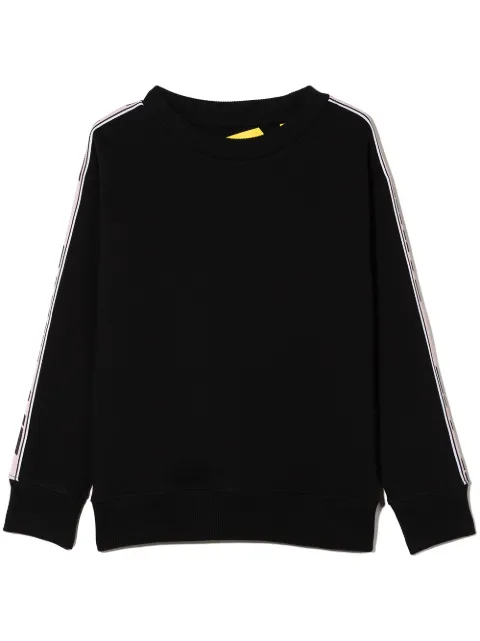 Off-White Kids logo-tape crew neck sweatshirt