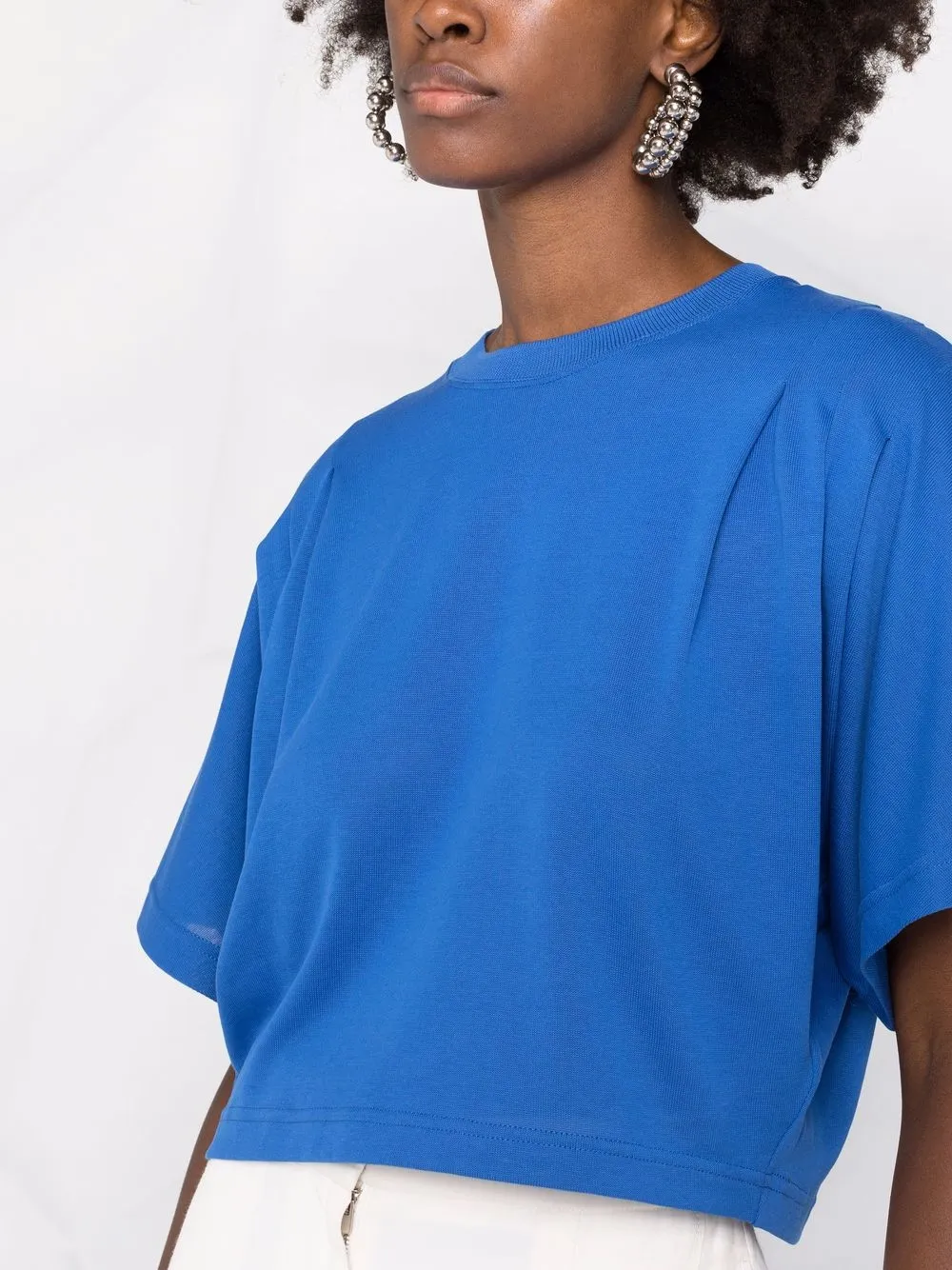 фото Isabel marant укороченная футболка с круглым вырезом