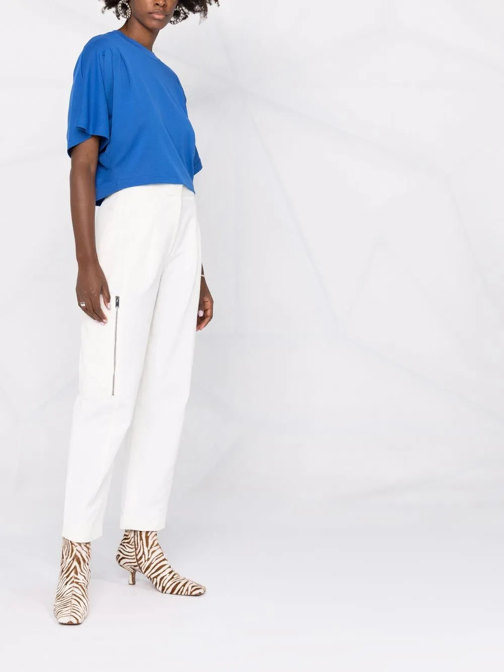 фото Isabel marant укороченная футболка с круглым вырезом