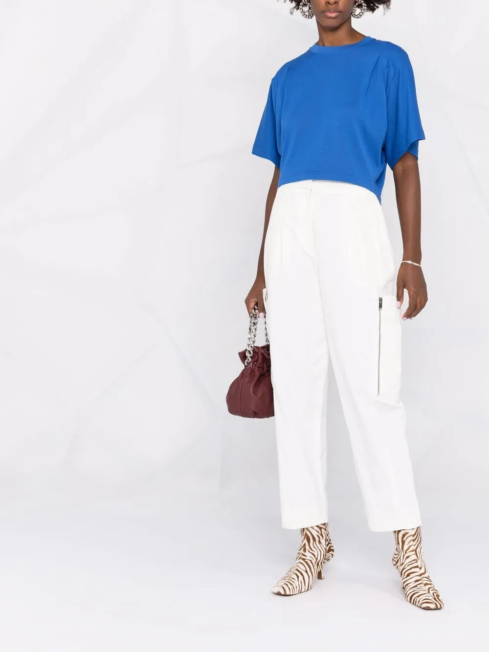 фото Isabel marant укороченная футболка с круглым вырезом