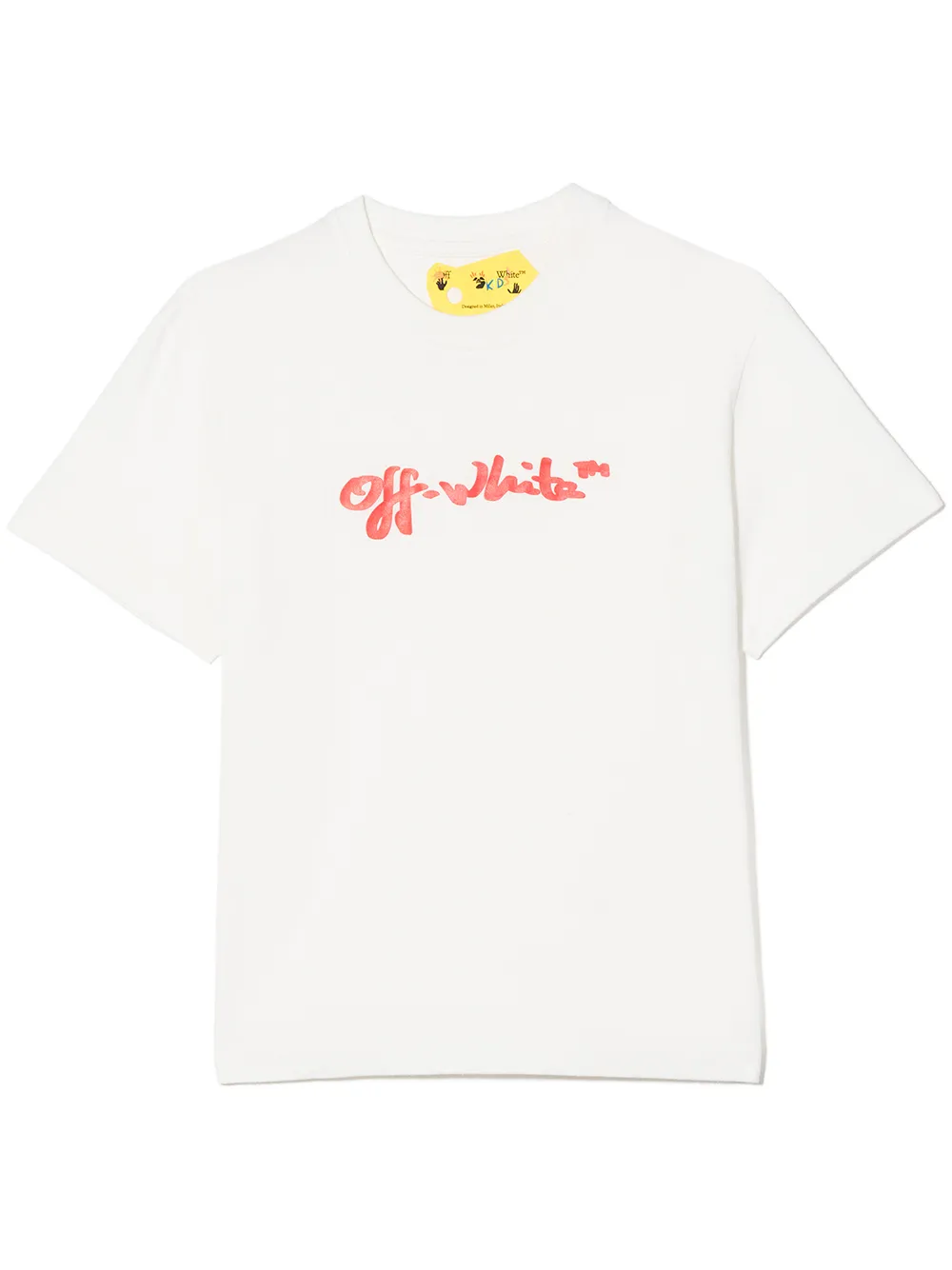 

Off-White Kids playera Script con logo estampado - Blanco
